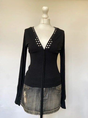 Top vintage y2k con borchie